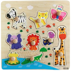 Peg Puzzle - Wild Animals
